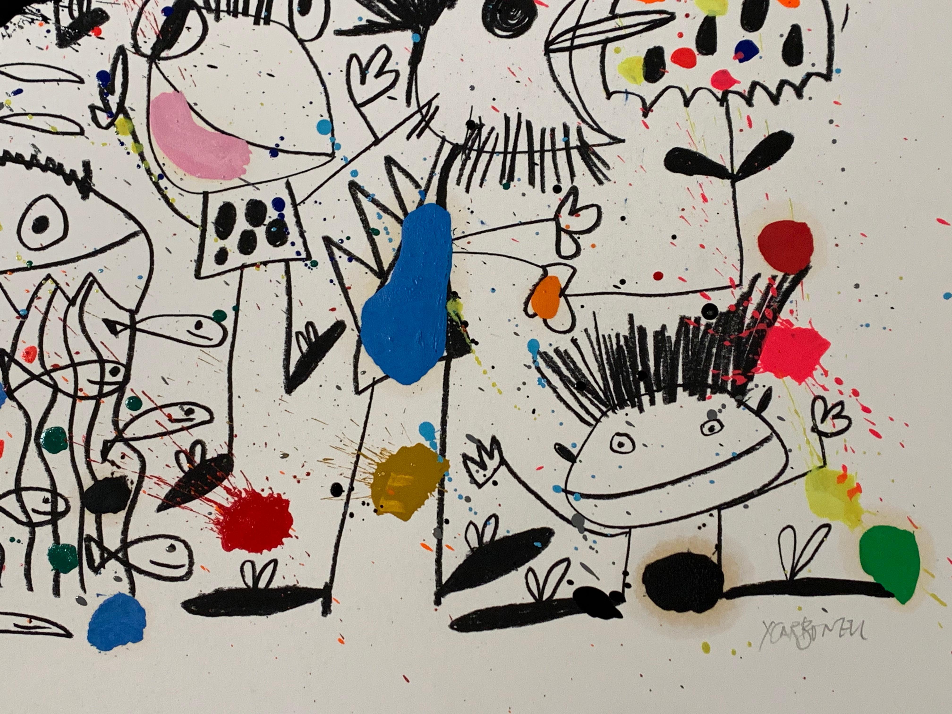 Xavi Carbonell, Untitled mixed media on paper, 2019 1