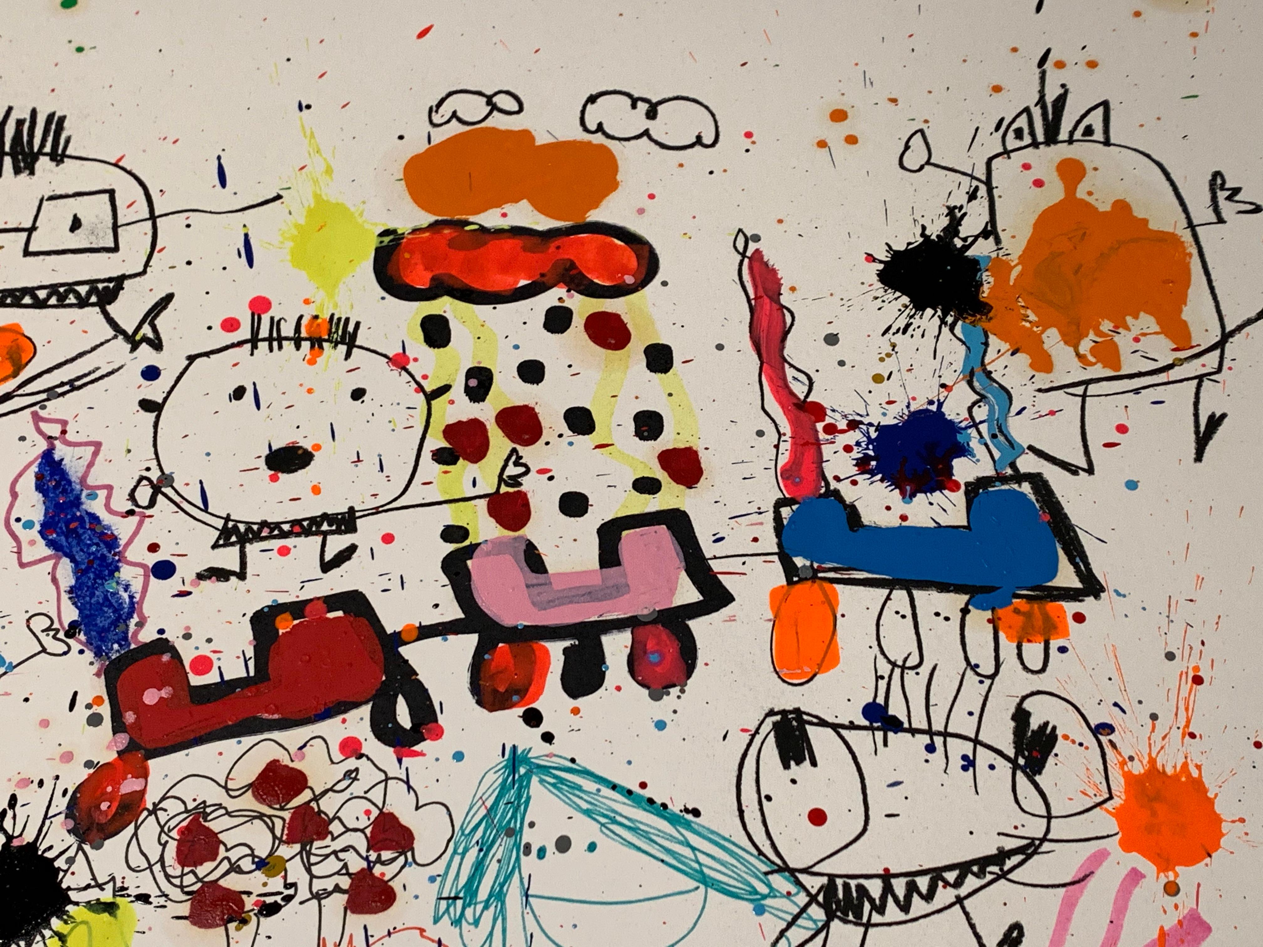 Xavi Carbonell, Untitled mixed media on paper, 2019 1