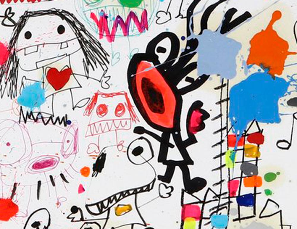 Xavi Carbonell, Untitled mixed media on paper, 2022 1