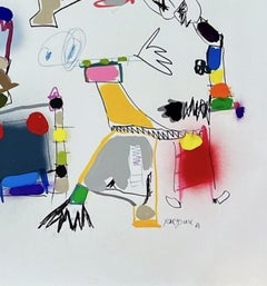 Xavi Carbonell, Untitled mixed media on paper, 2023