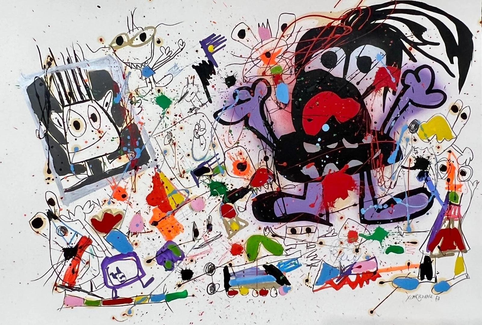 Xavi Carbonell, Untitled mixed media on paper, 2025