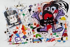 Xavi Carbonell, Untitled mixed media on paper, 2025