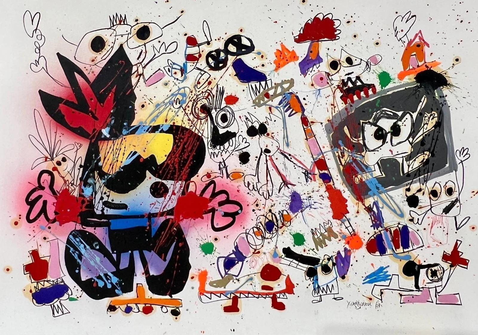 Xavi Carbonell, Untitled mixed media on paper, 2025