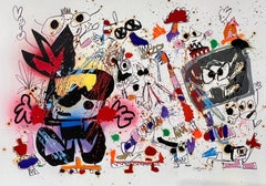 Xavi Carbonell, Untitled mixed media on paper, 2025