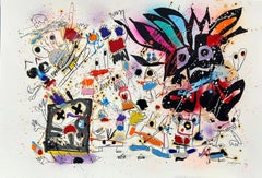 Xavi Carbonell, Untitled mixed media on paper, 2025