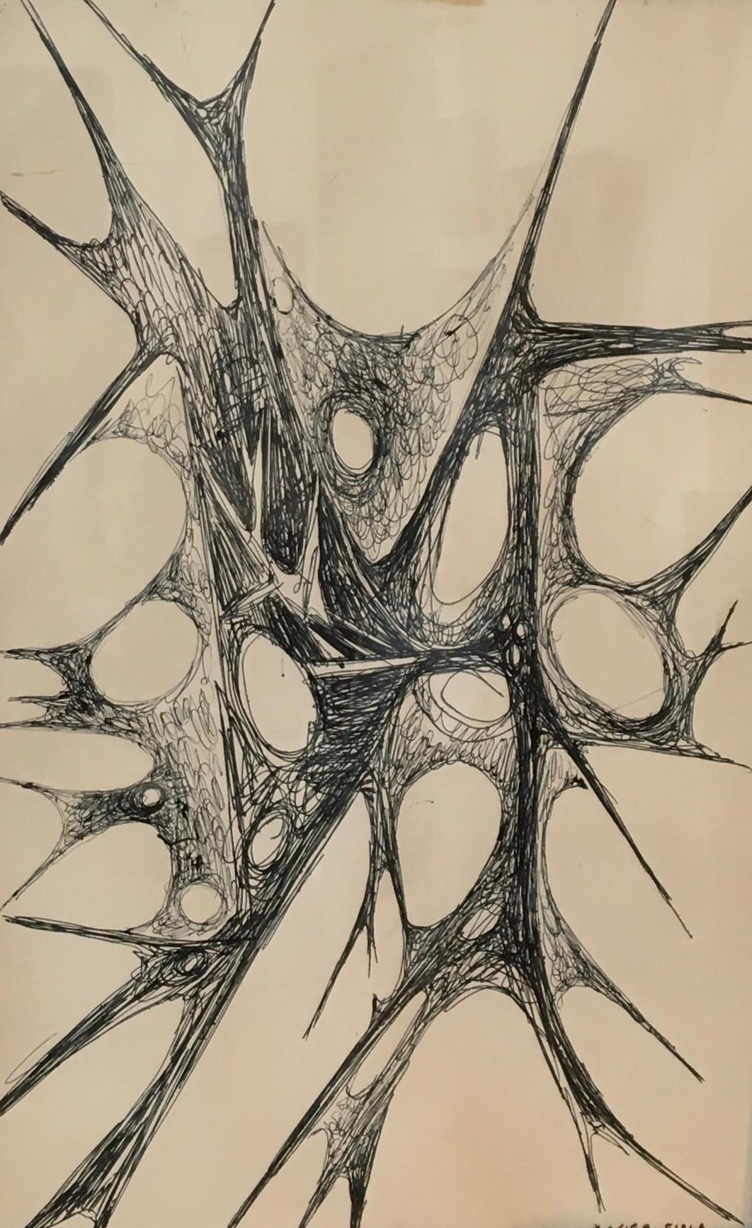 Abstract Painting de Xavier Albert Fiala - Fósil