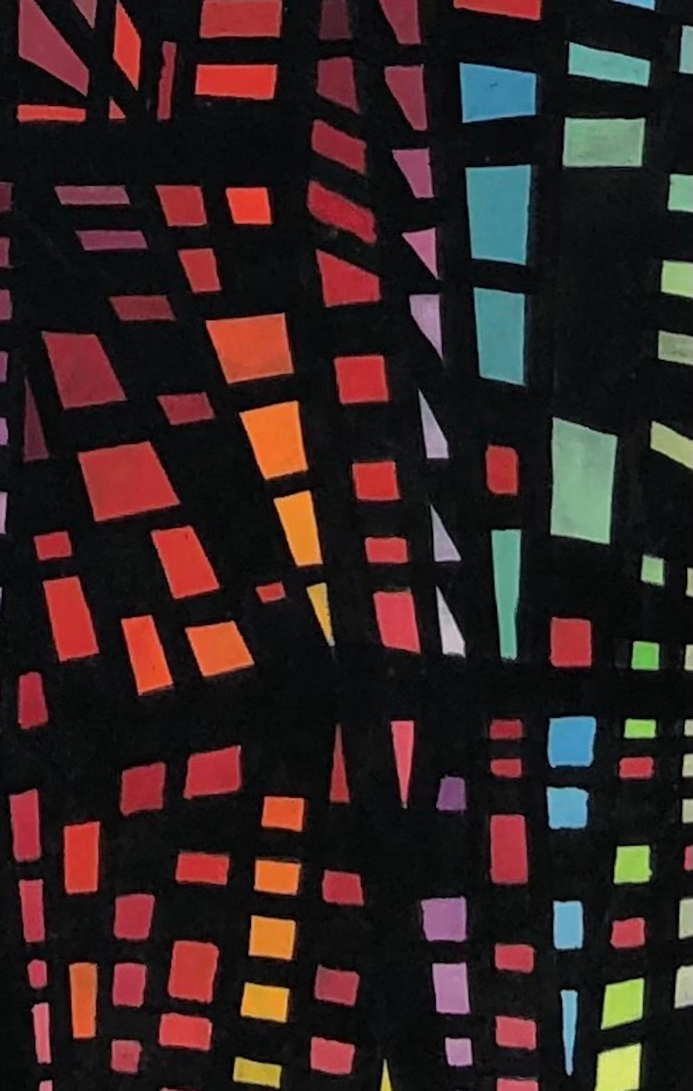 Mosaico - Abstract Painting Nero di Xavier Albert Fiala