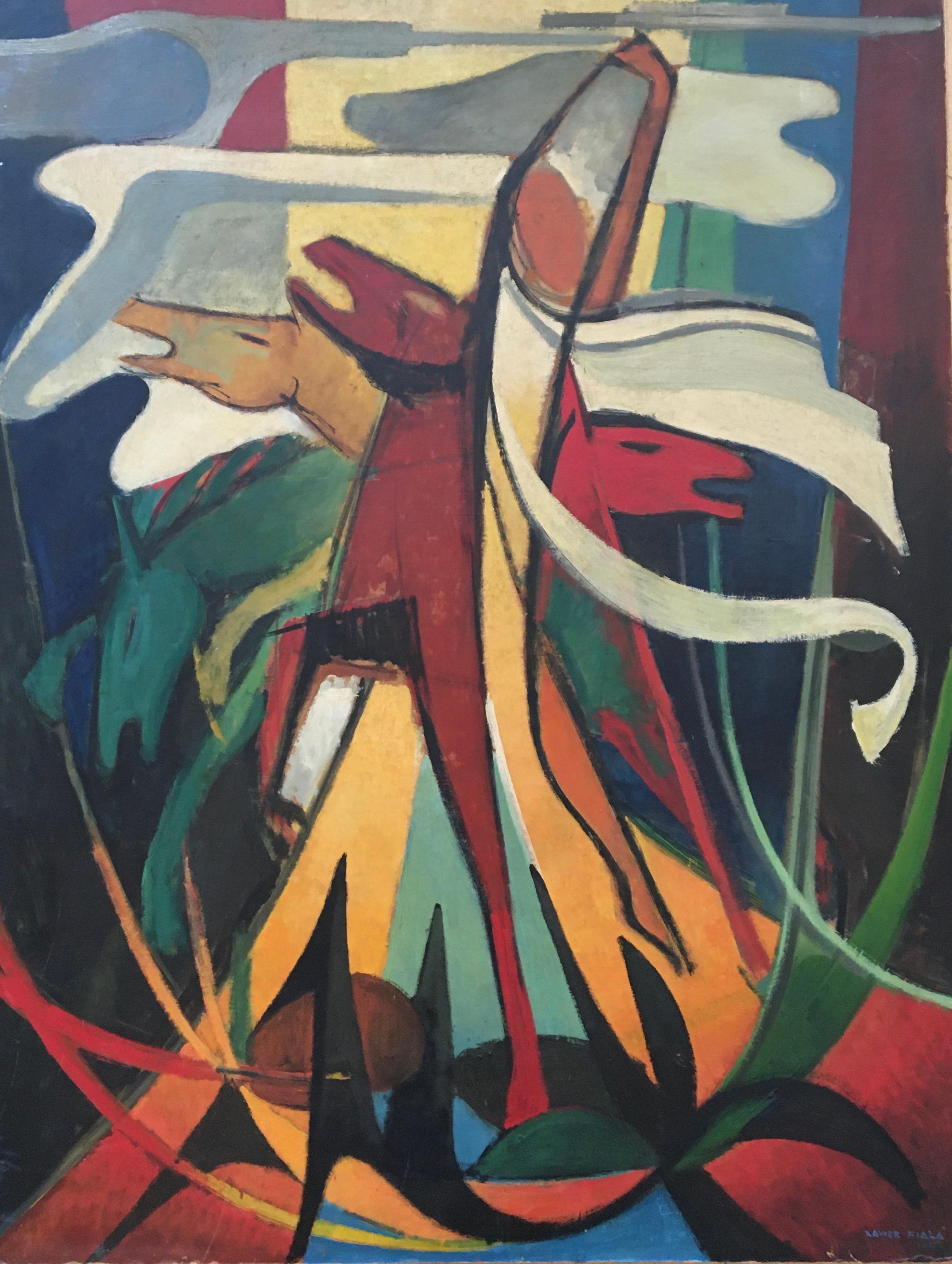 Xavier Albert Fiala Abstract Painting – Phoebus