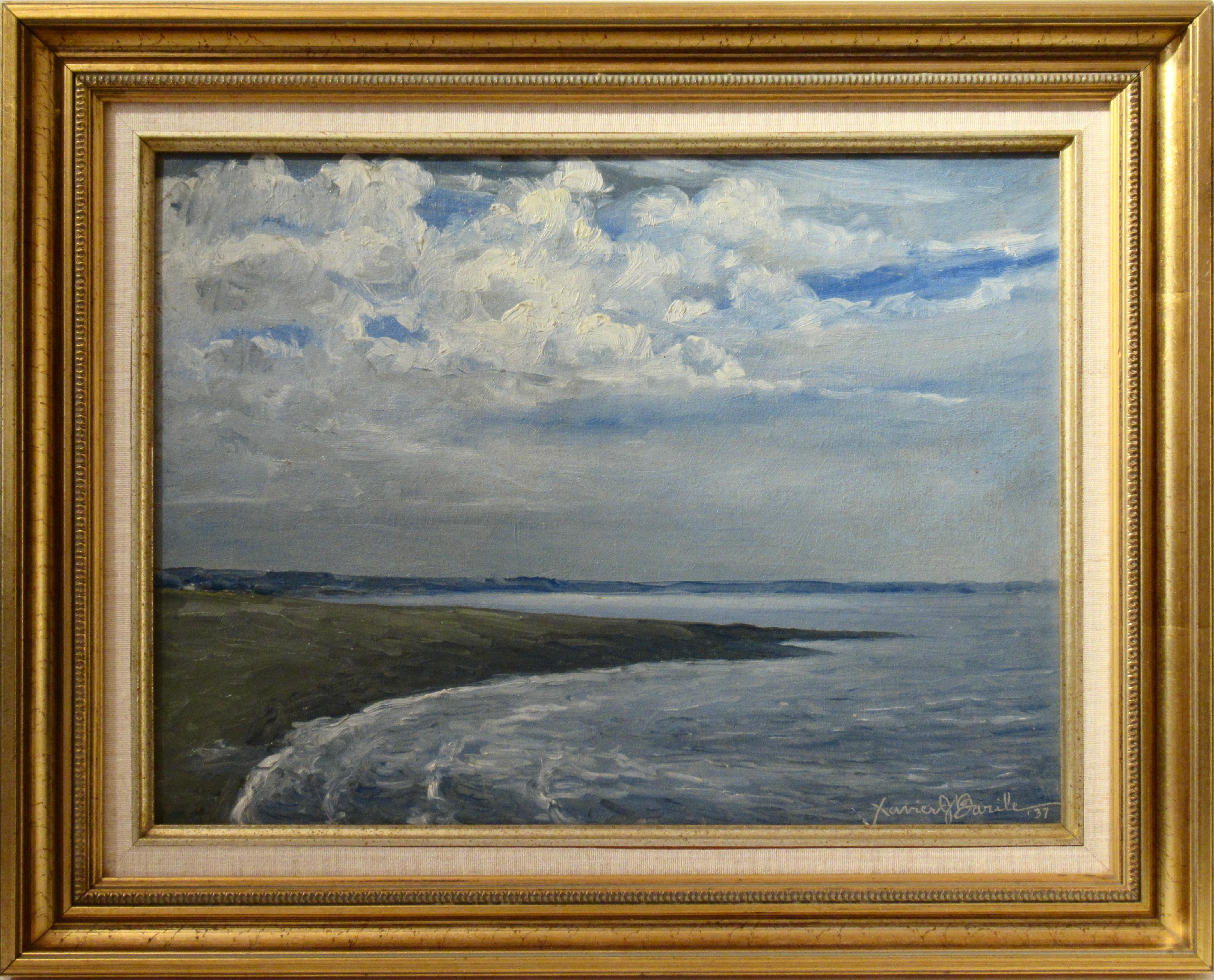Xavier Barile Landscape Painting - Along the Shore, Staten Island, New York