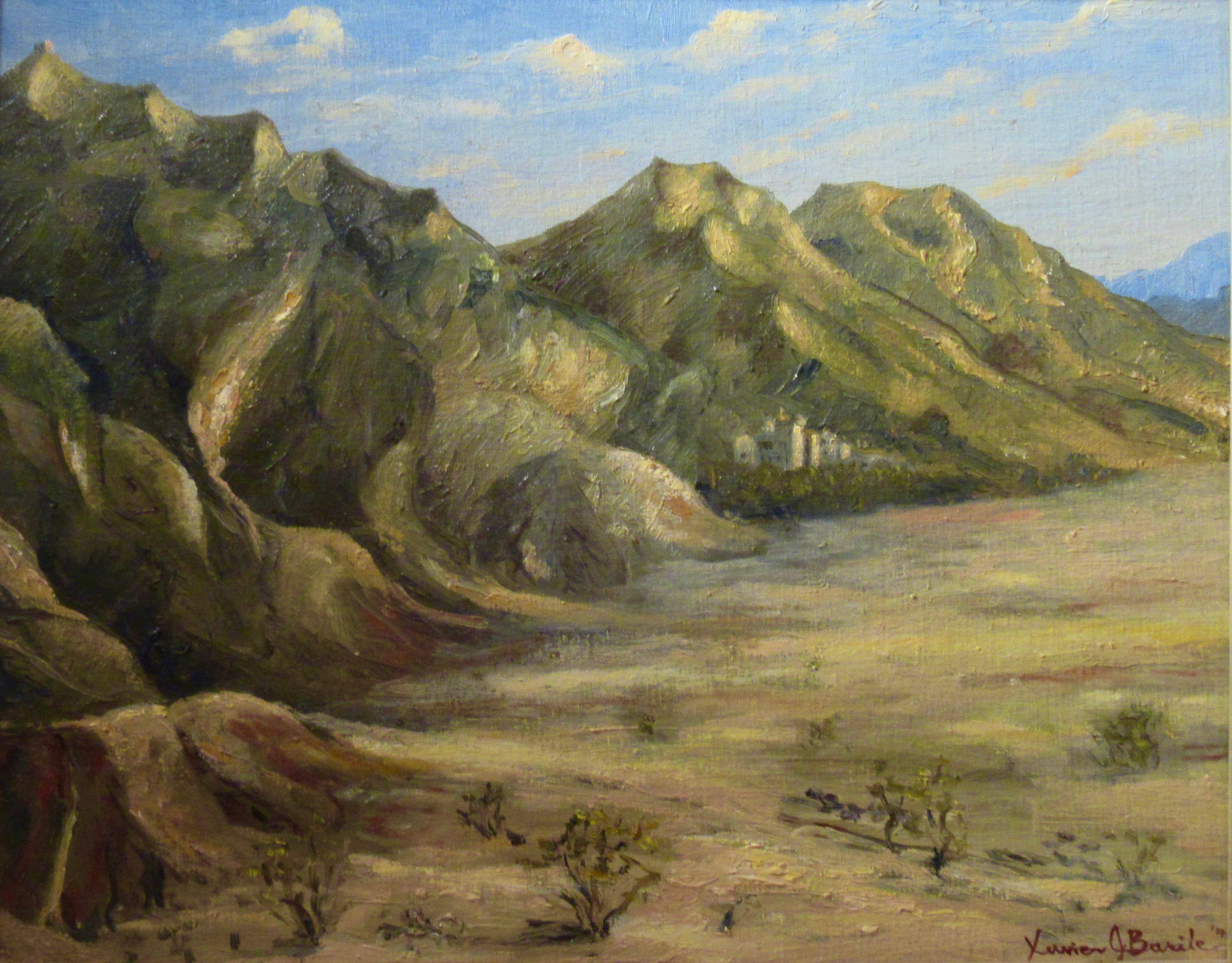 Desert at Death Valley, Kalifornien, 178 Fuß unter Meeres level – Painting von Xavier Barile