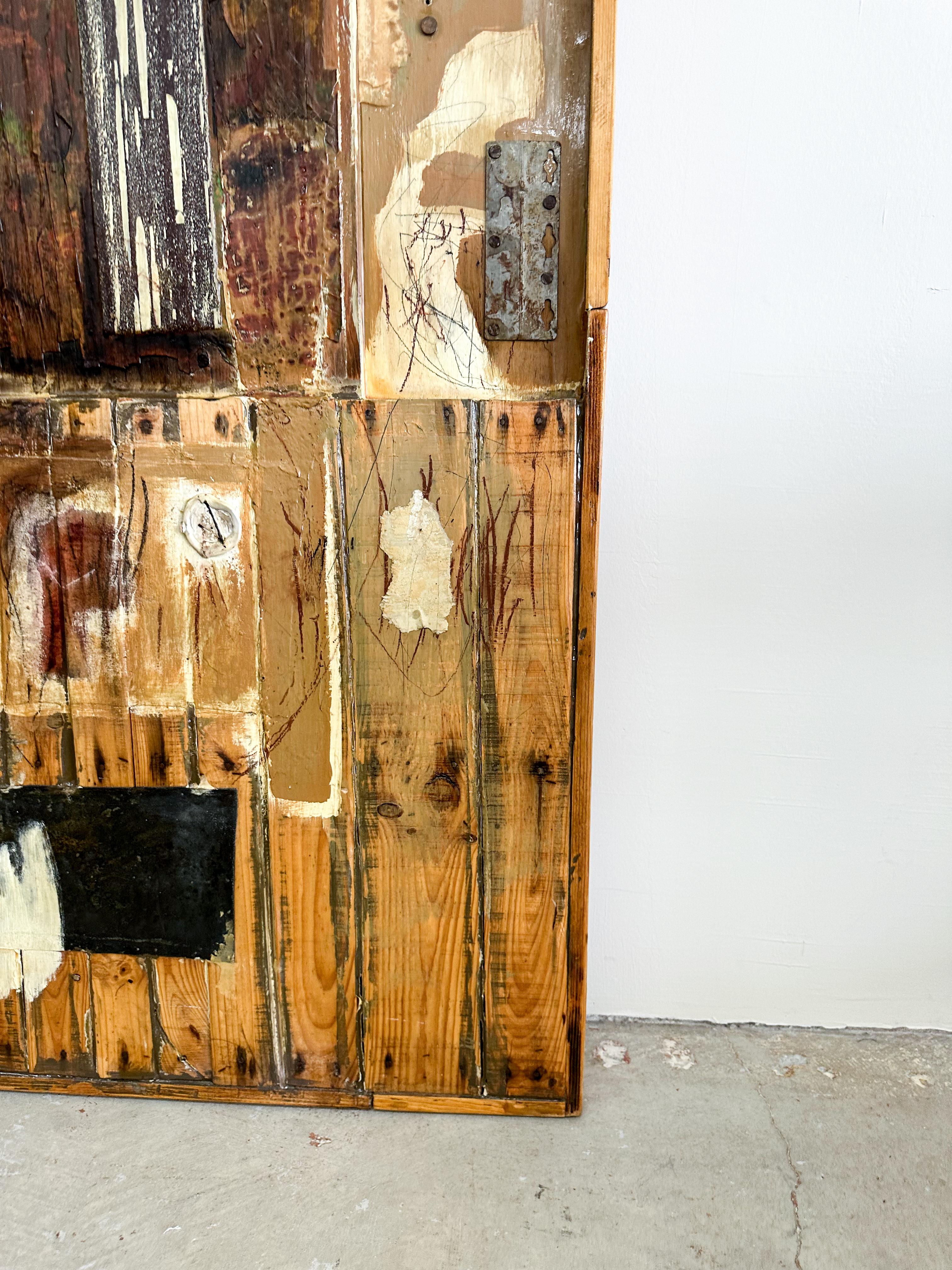 Xavier Cazares Cortez Abstraktes Gemälde in Mischtechnik auf Holz, Xavier Cazares Cortez, Sonne in meinem Himmel im Angebot 2