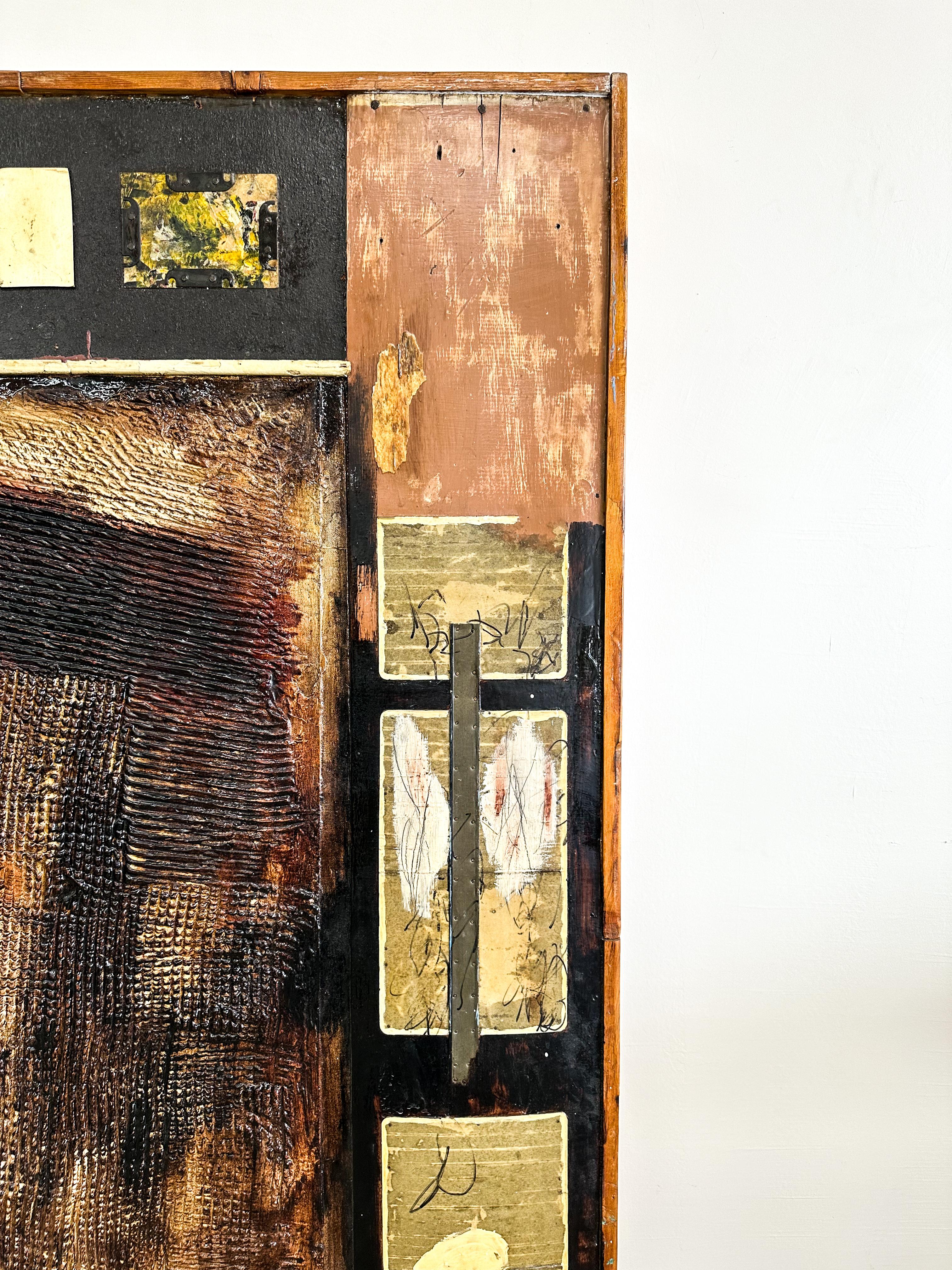 Xavier Cazares Cortez Mixed Media-Gemälde auf Holz, Xavier Cazares Cortez, „Igniting Wet Tinder“, Gemälde im Angebot 1