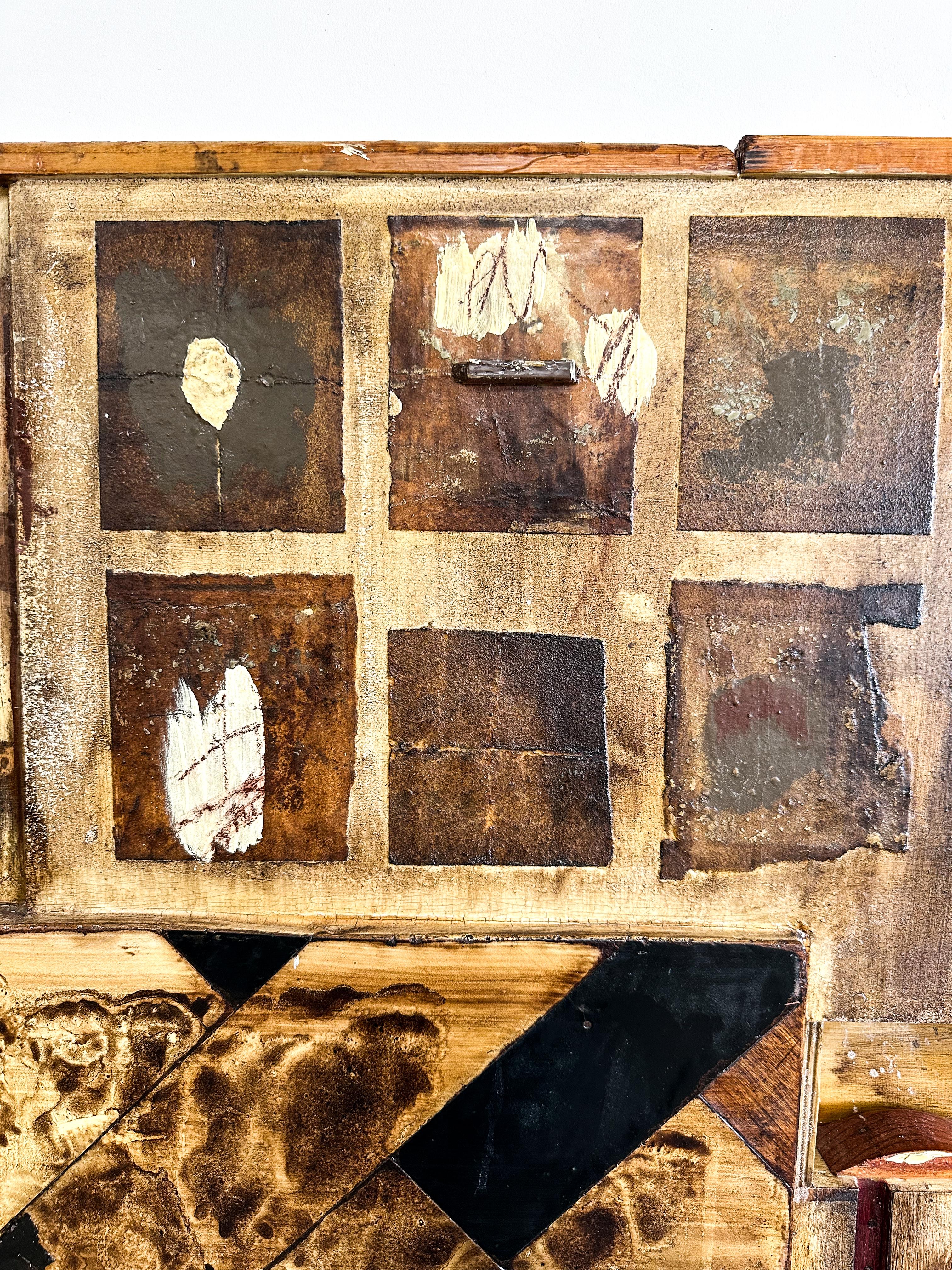 Xavier Cazares Cortez Mixed Media-Gemälde auf Holz, Kunst The Nature Of Being im Zustand „Gut“ im Angebot in Palm Desert, CA