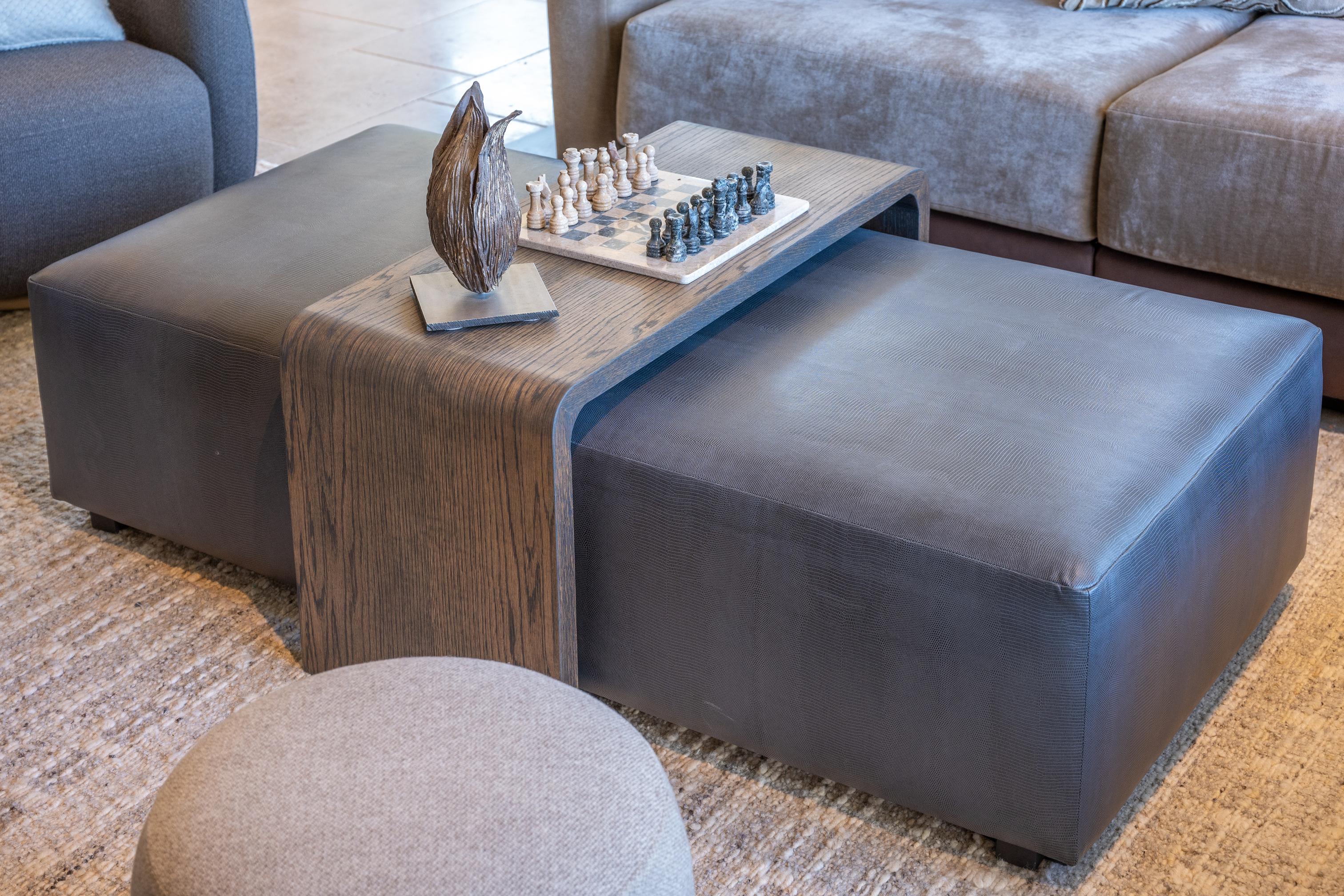 Walnut Valentine Ottoman For Sale