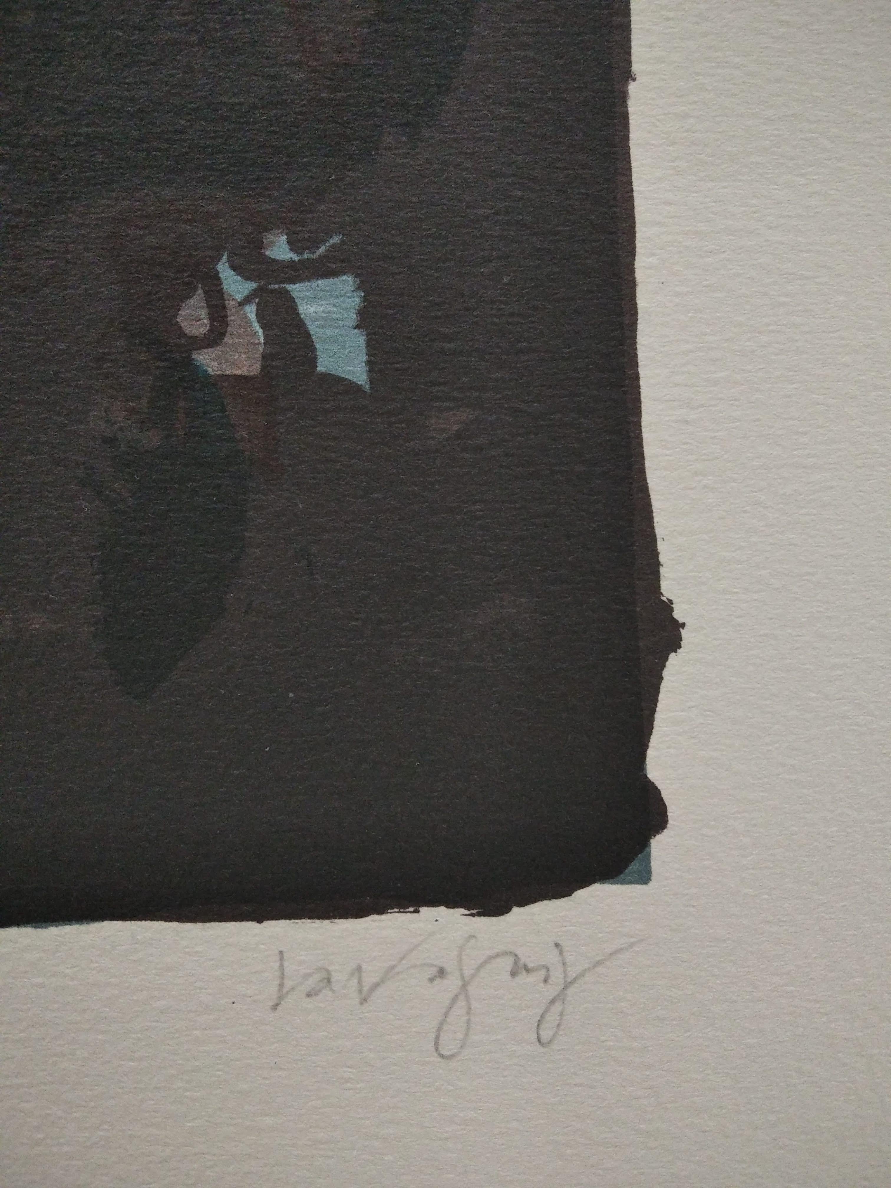 Unbenannt (Schwarz), Abstract Print, von Xavier Fagniez-François