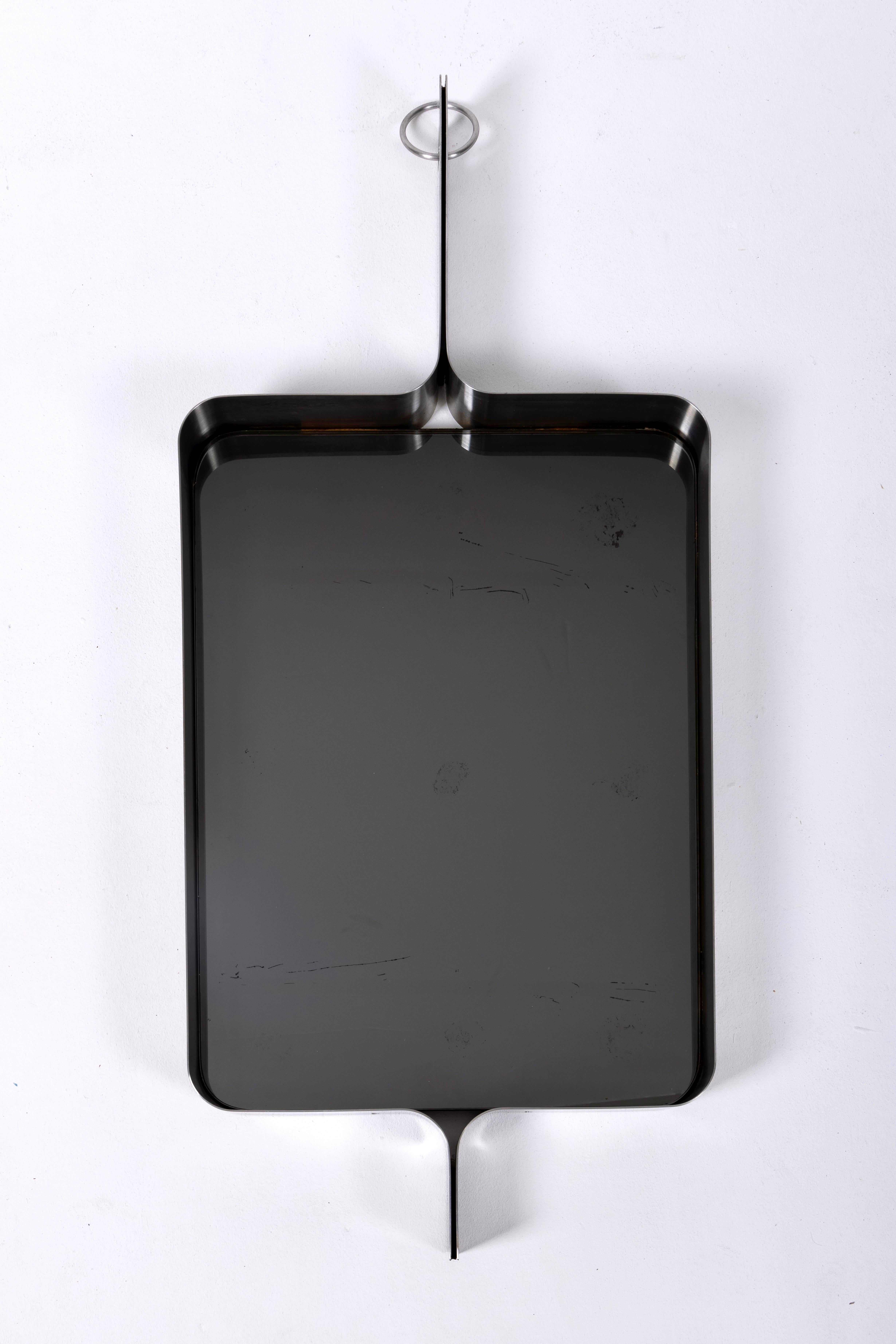 miroir acier brosse