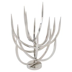 Xavier Feal Brutalistische Kinetics-Skulptur, Kerzenbaum, um 1970