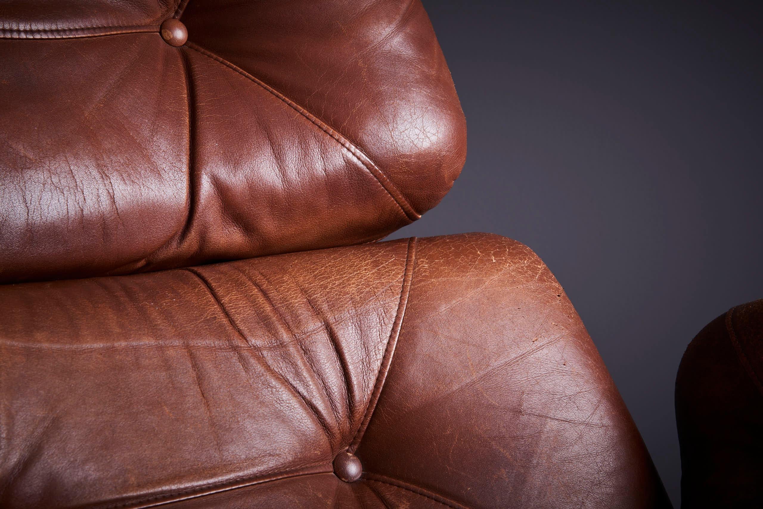 Xavier Feal Lounge Chair with Ottoman, France - 1970s 10