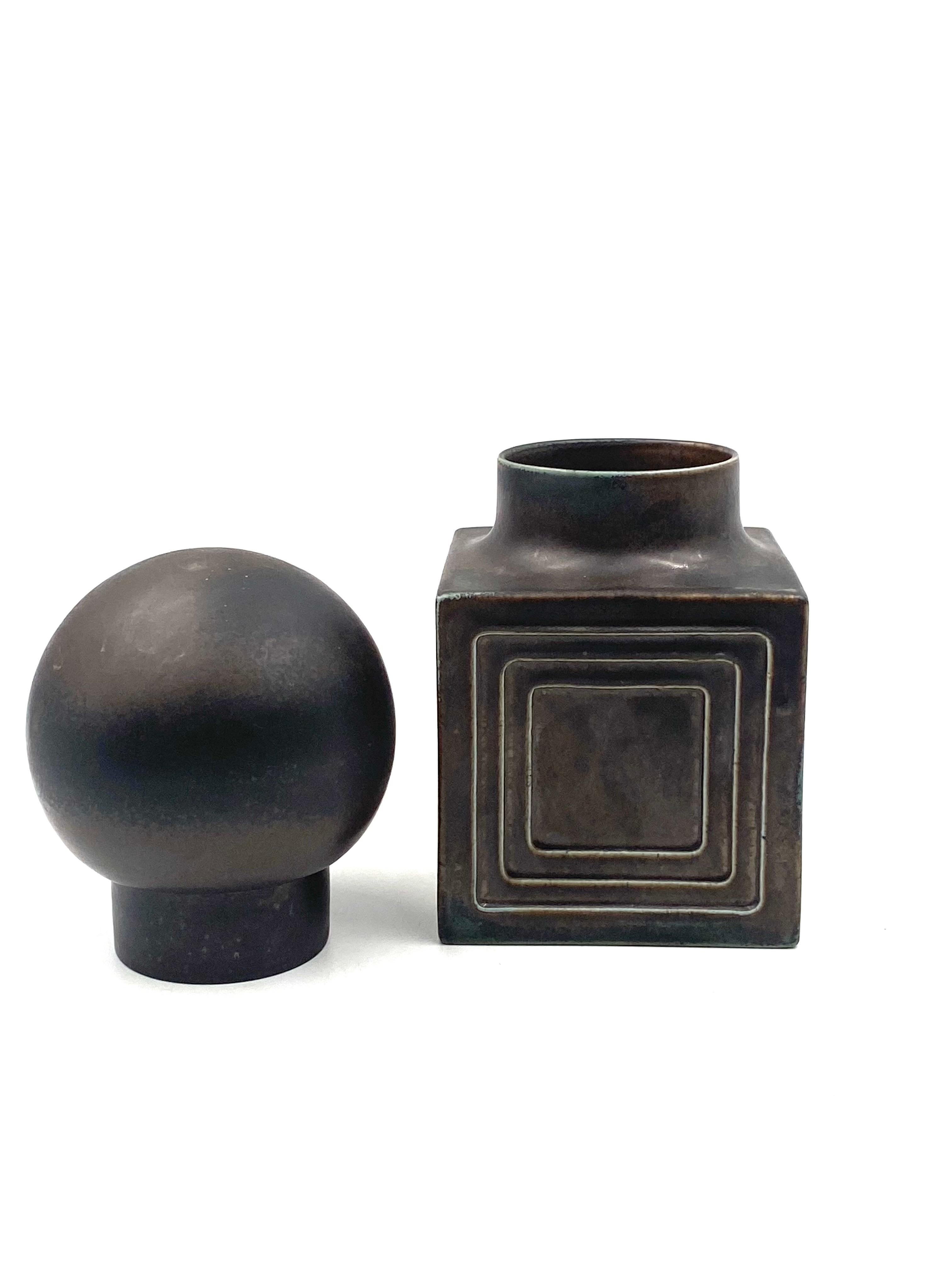 Xavier Feal, Mid-century modern brown ceramic, France 1960s For Sale 6