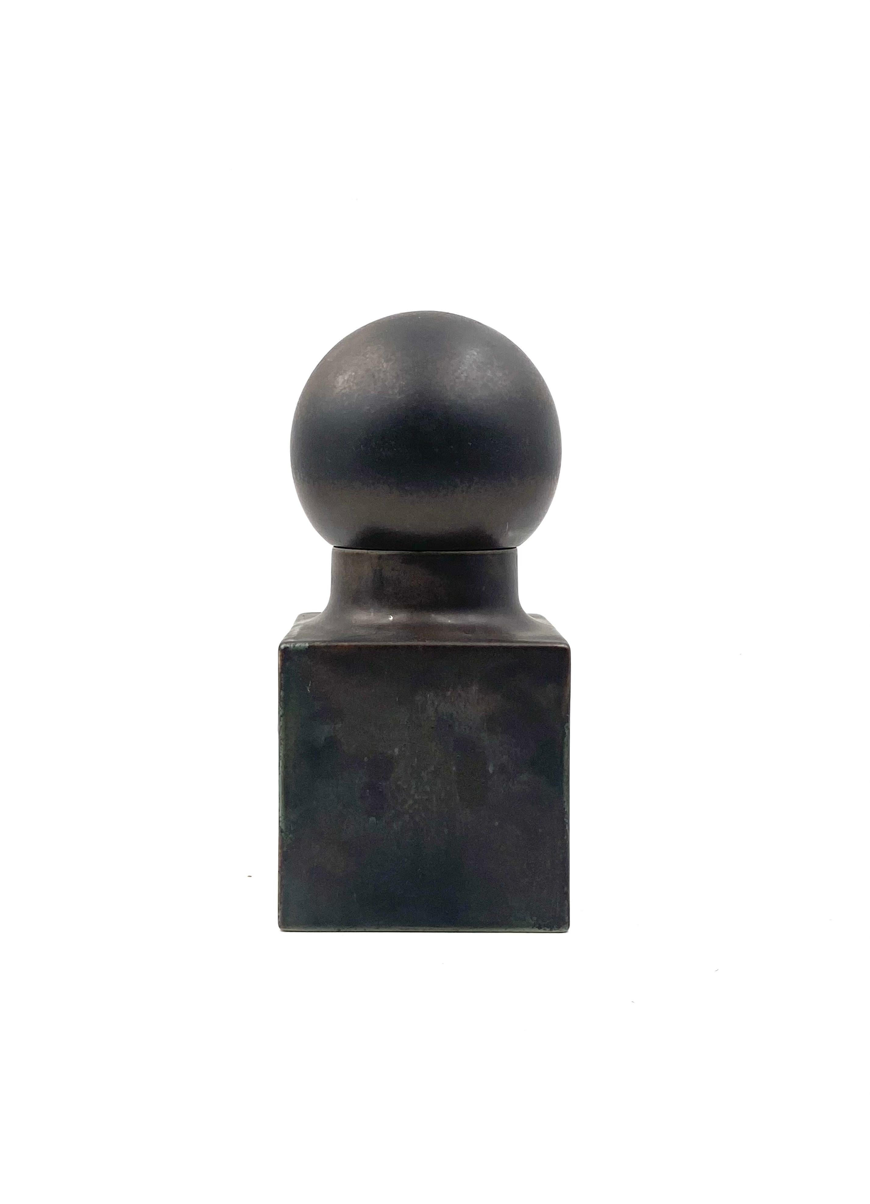 Xavier Feal, Mid-century modern brown ceramic, France 1960s For Sale 9