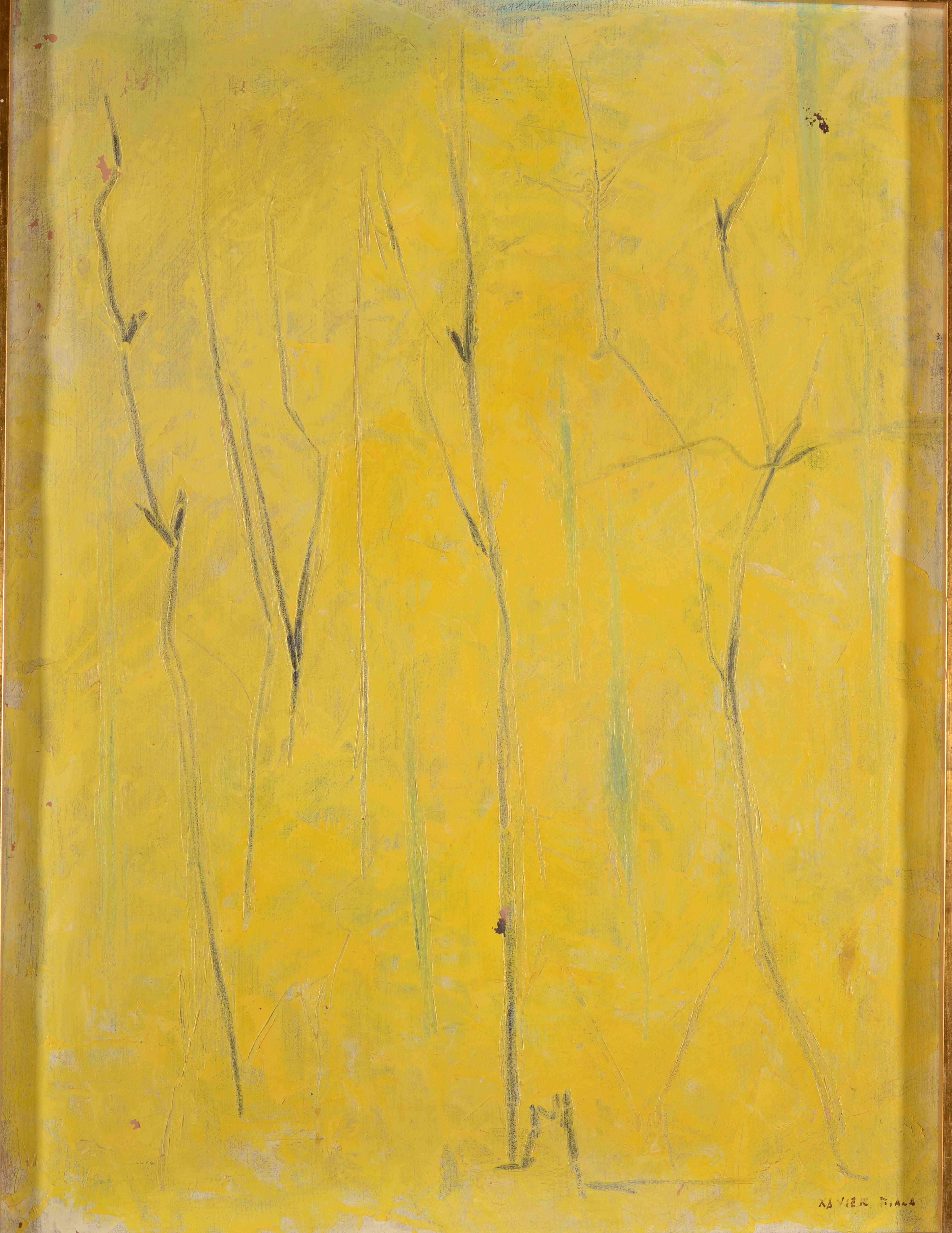 Spring, Contemporary Abstract Landscape with Trees