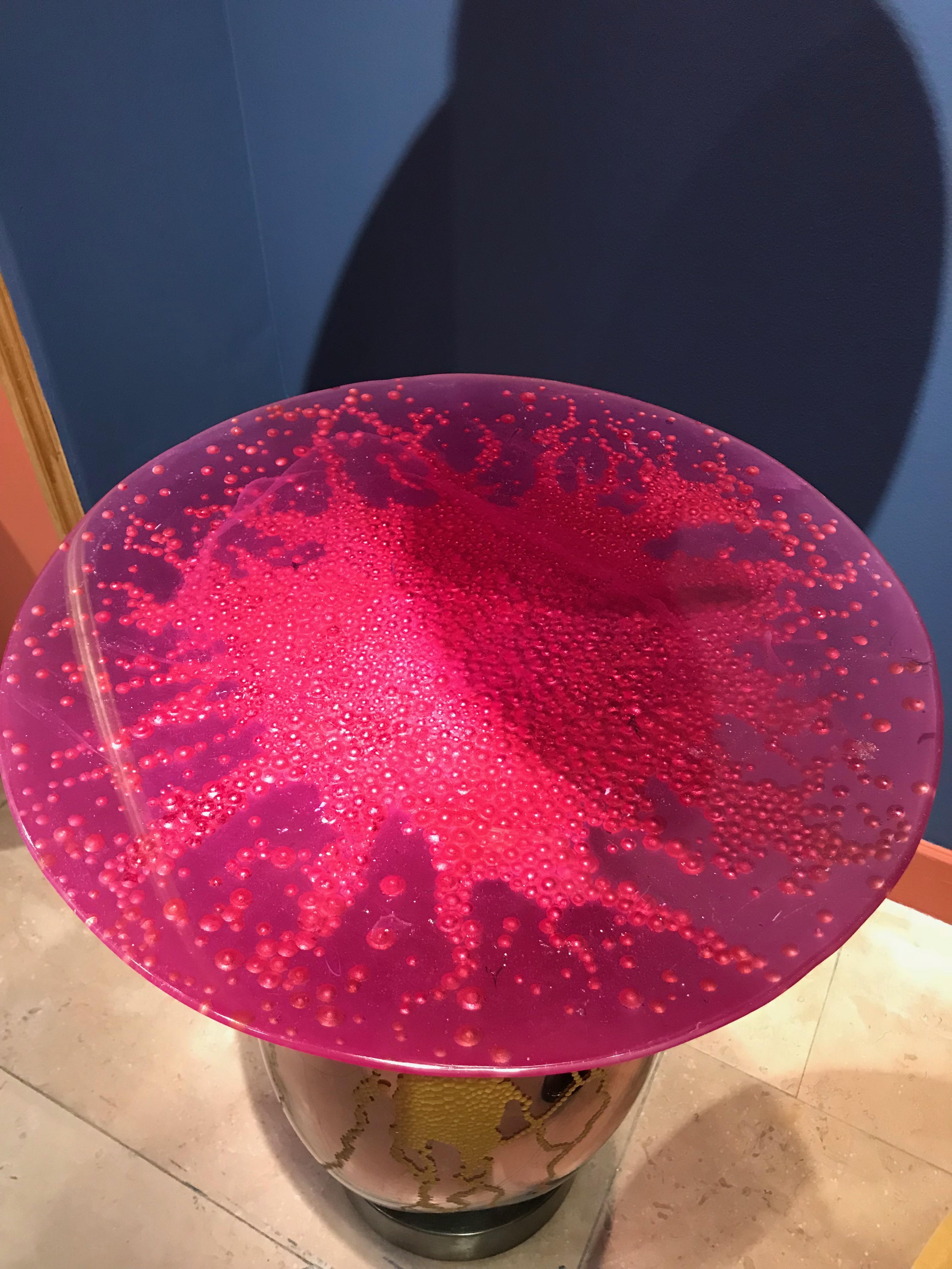 Xavier Le Normand 2018,  Pair of Unique Blow Glass Octopus Tables, Crystal Tops 5