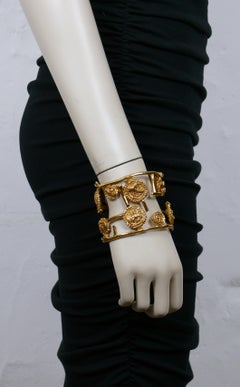 XAVIER LOUBENS Vintage Gold Tone Cuff Bracelet