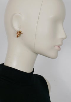 Xavier Loubens Vintage Gold Toned Cupid Clip-On Earrings