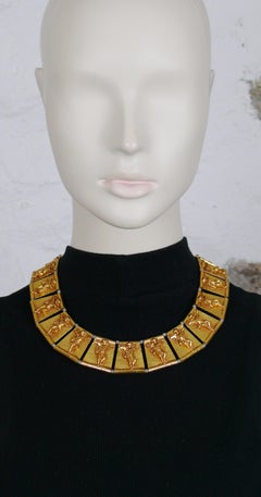 Xavier Loubens Vintage Gold Toned Cupid Collar Necklace