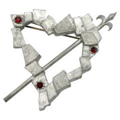 XAVIER LOUBENS Vintage Pierced Heart Brooch