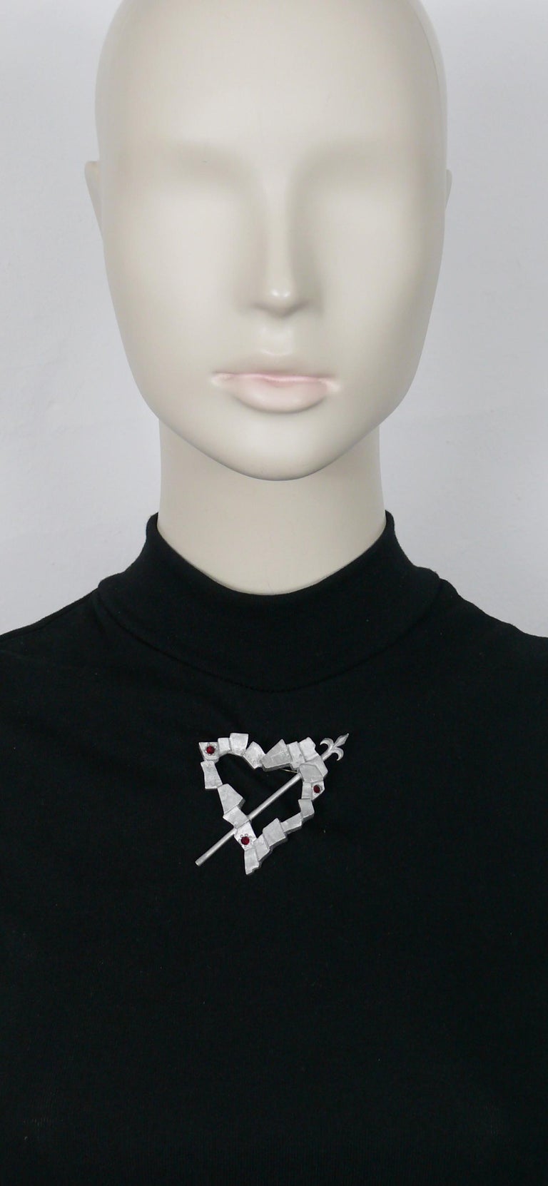 Collier Haute Couture Cœur En Zircon Doré - Création Xavier Loubens - Occasion - Réf. BrocA20