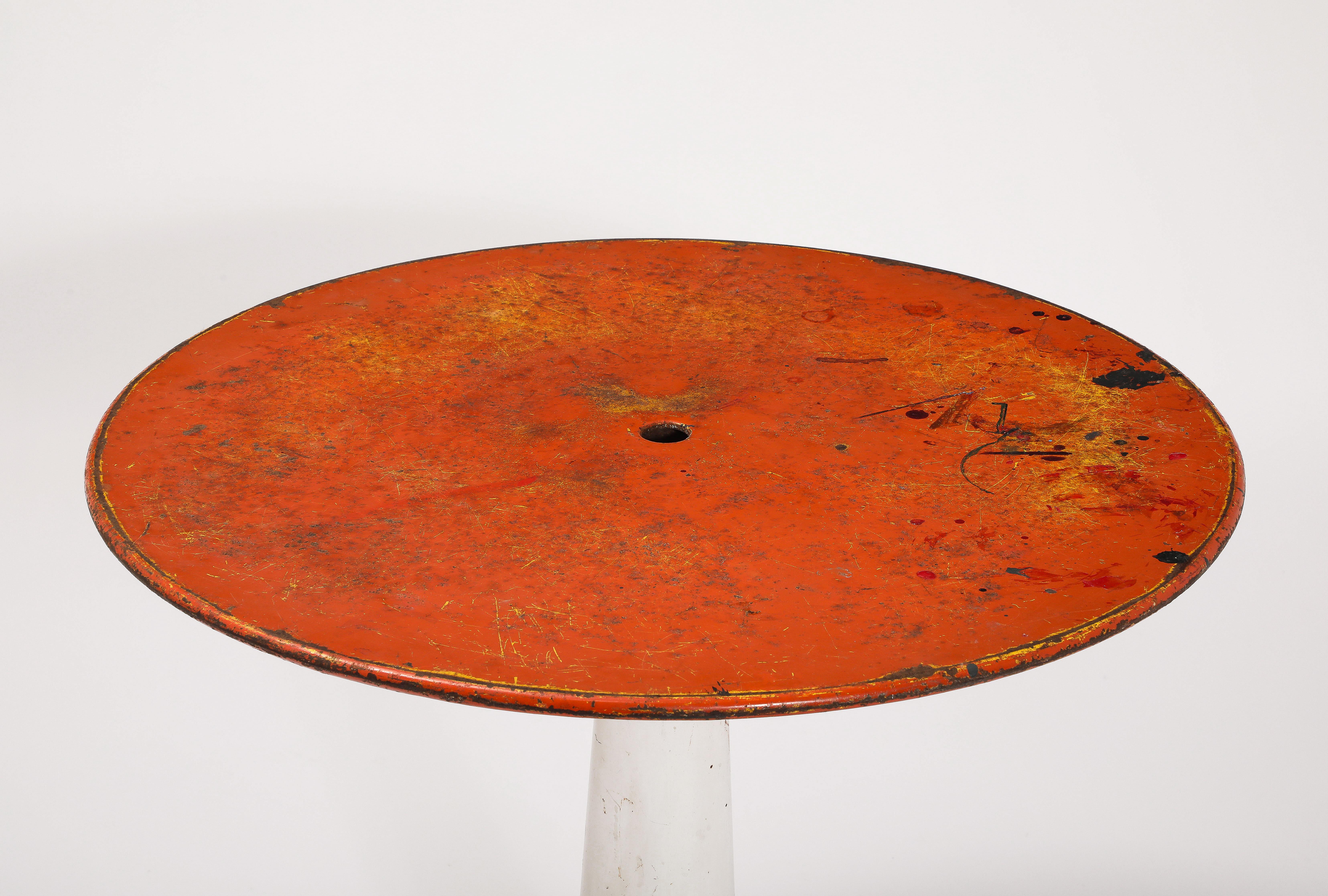 Metal Xavier Pauchard Bistrot Table, France 1940's For Sale
