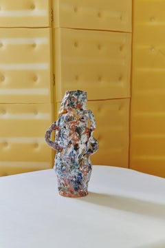 Xavier Toubes "Flowers 6" Sculpture Vase Colorful Clay Ceramic