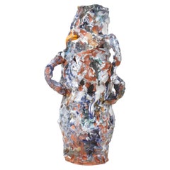 Xavier Toubes "Flowers 6" Sculpture Vase Colorful Clay Ceramic