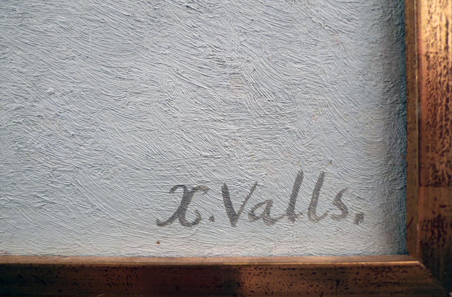Calella de Palafrugell, Öl auf Leinwand des Künstlers Xavier Valls, 20. Jahrhundert im Angebot 5