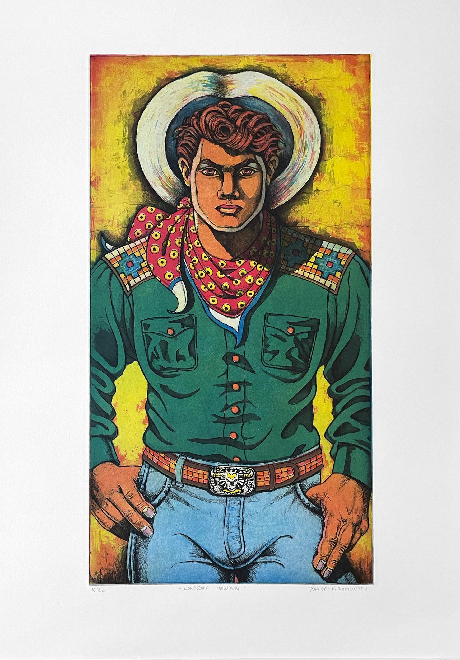 Lonesome Cowboy - Print by Xavier Viramontes