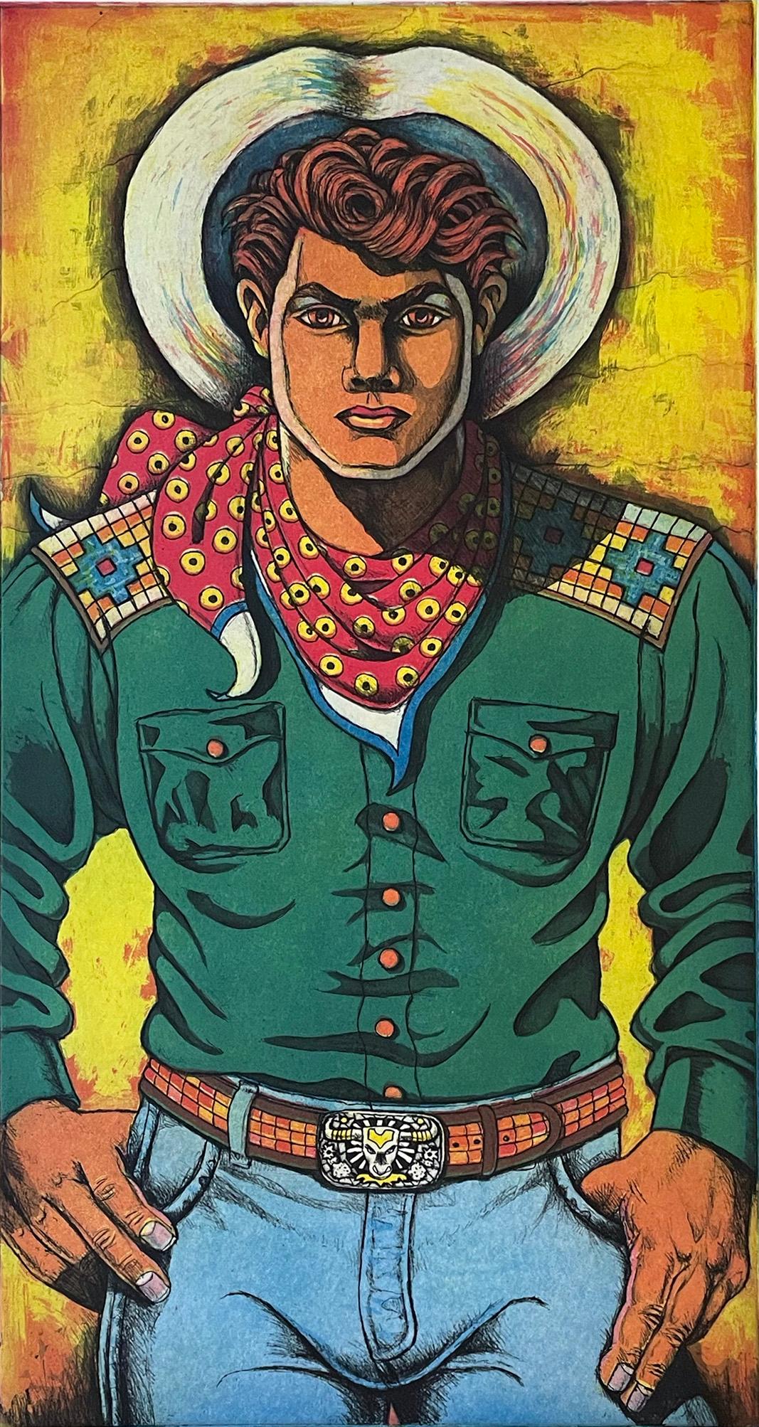 Xavier Viramontes Portrait Print - Lonesome Cowboy