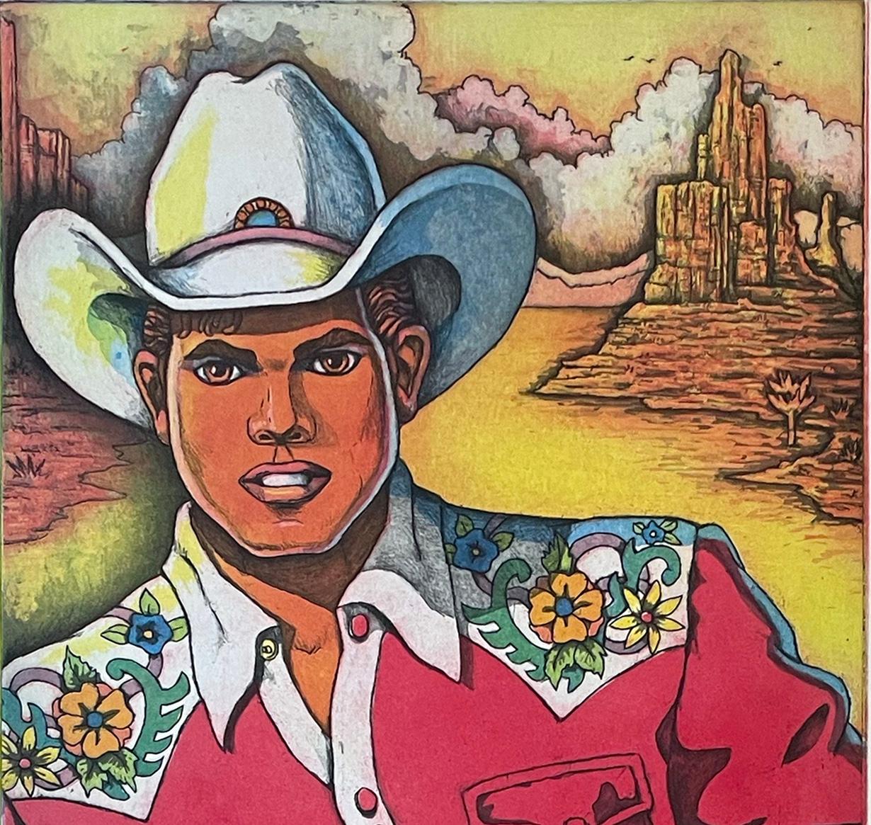 Saturday Night Cowboy - Print Contemporaneo di Xavier Viramontes