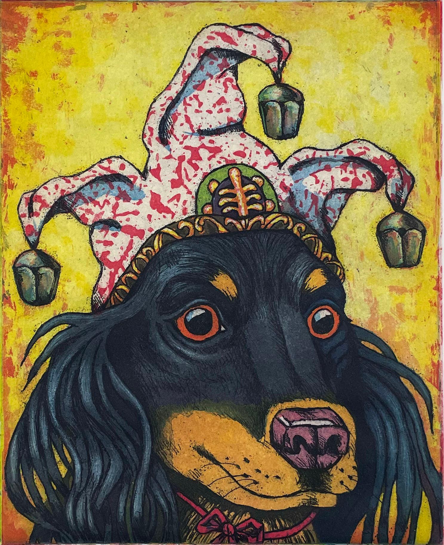 Signiert, betitelt und nummeriert vom Künstler. Der Chicano-Künstler Xavier Viramontes ist bekannt für seine politischen Themen, seine Familienszenen und den Humor, der in dieser Serie von Hundeporträts zum Ausdruck kommt.

In den 1970er Jahren