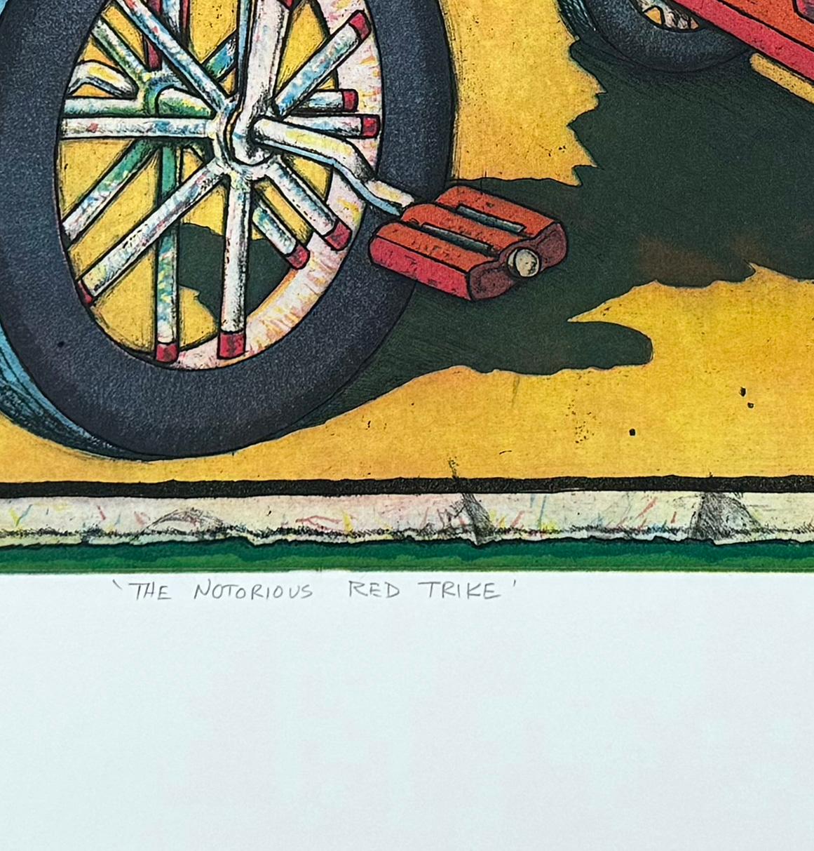 The Notorious Red Trike - Orange Print by Xavier Viramontes