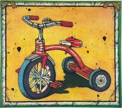 The Notorious Red Trike, Etching and Aquatint by Chicano artis Xavier Viramontes