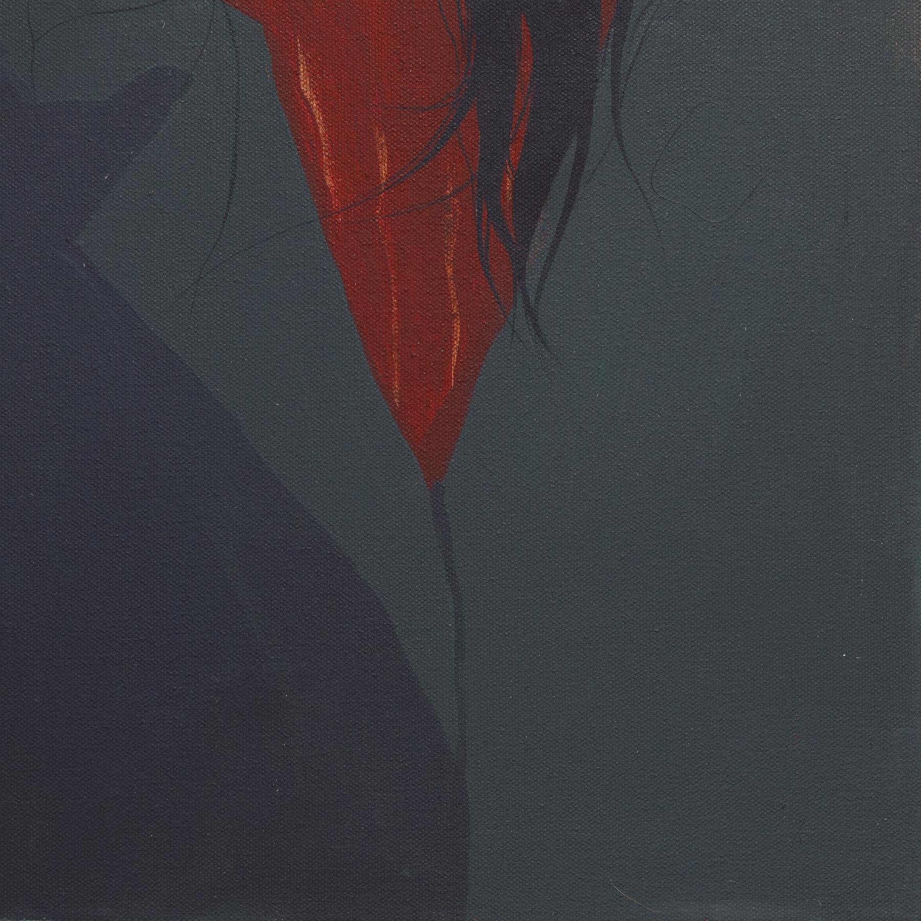 Connexion - Peinture acrylique originale dramatique abstraite avec portrait figuratif en vente 3