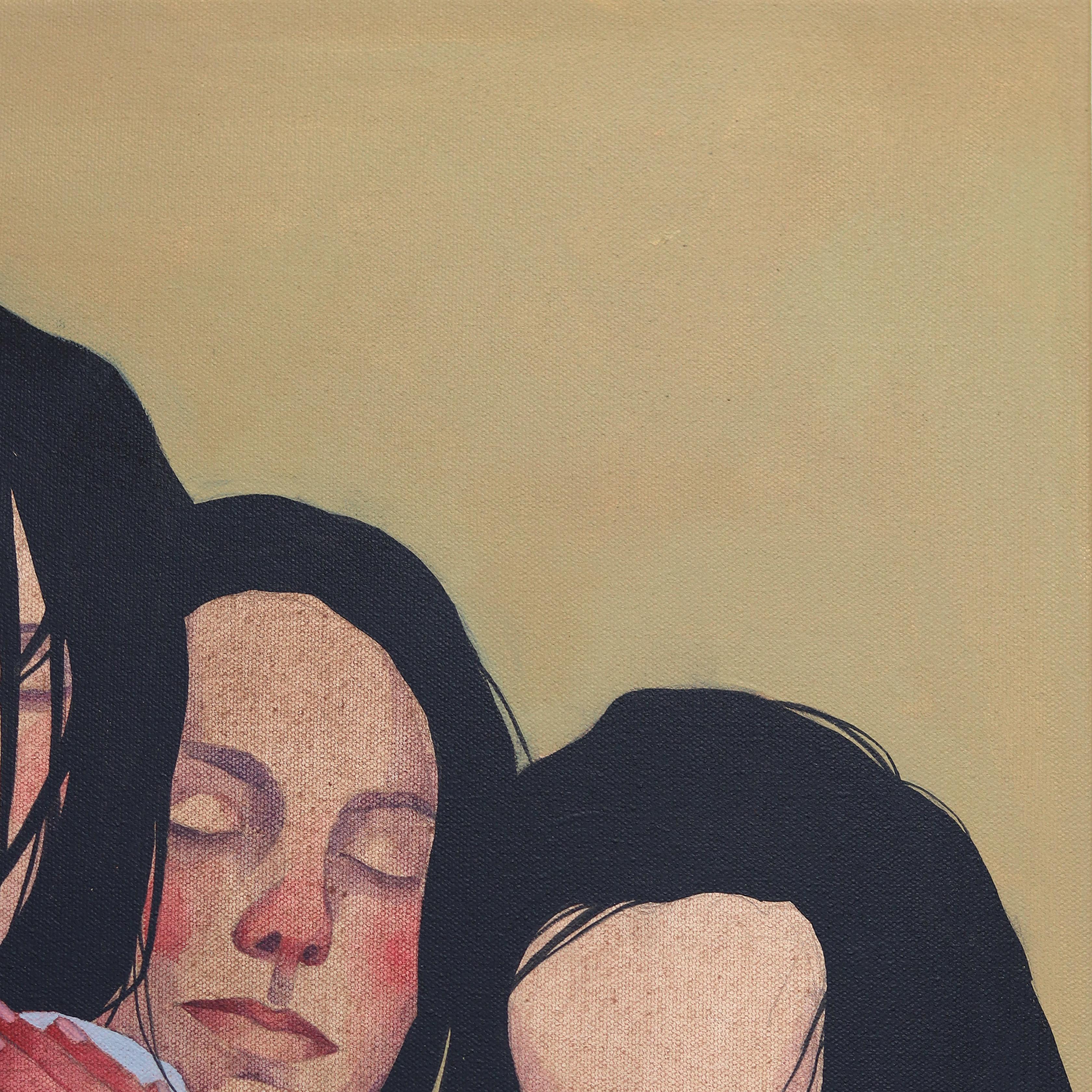 Creative Force - Peinture figurative féminine émotionnelle originale sur toile - Contemporain Painting par Xenia Gray
