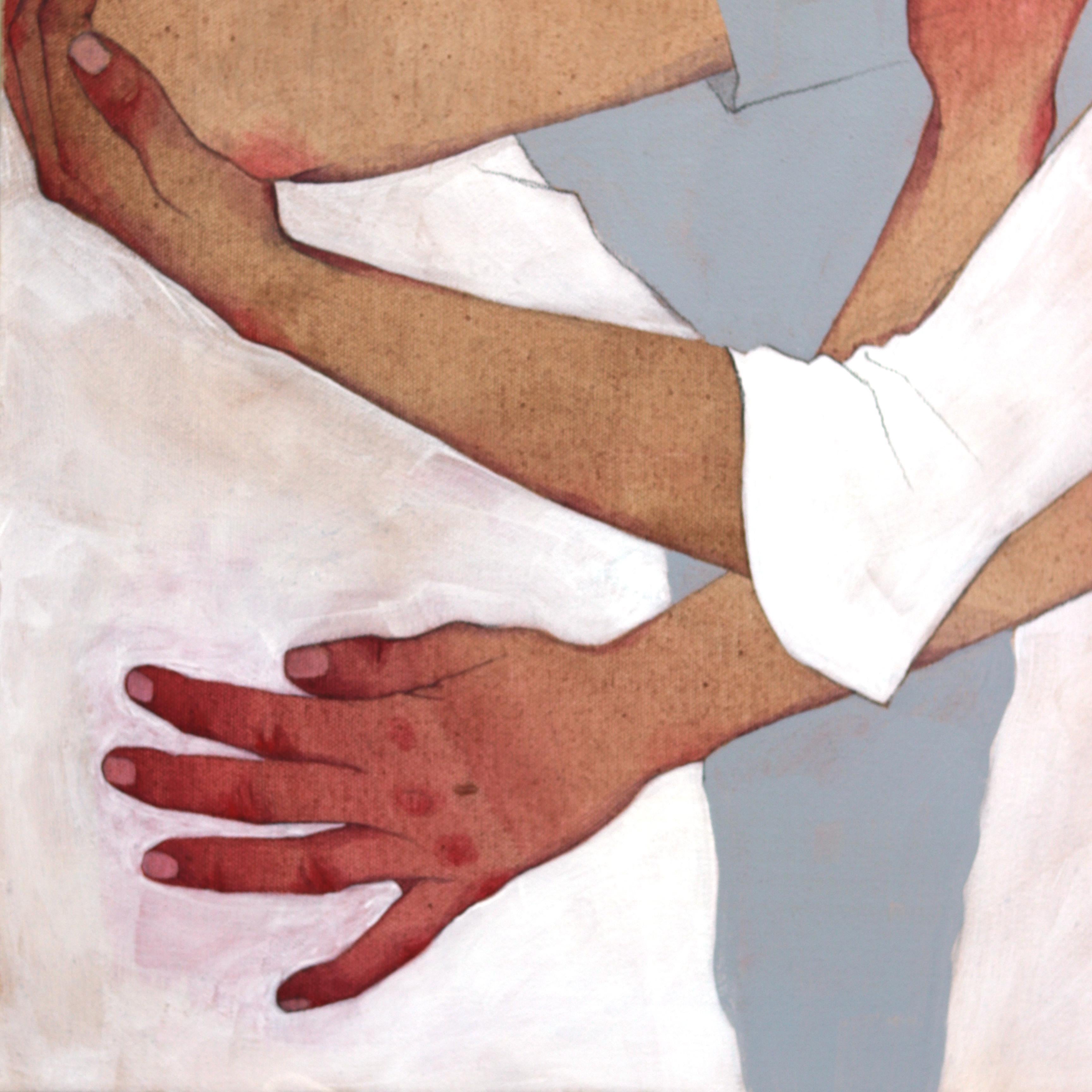 Creative Force - Peinture figurative féminine émotionnelle originale sur toile en vente 2