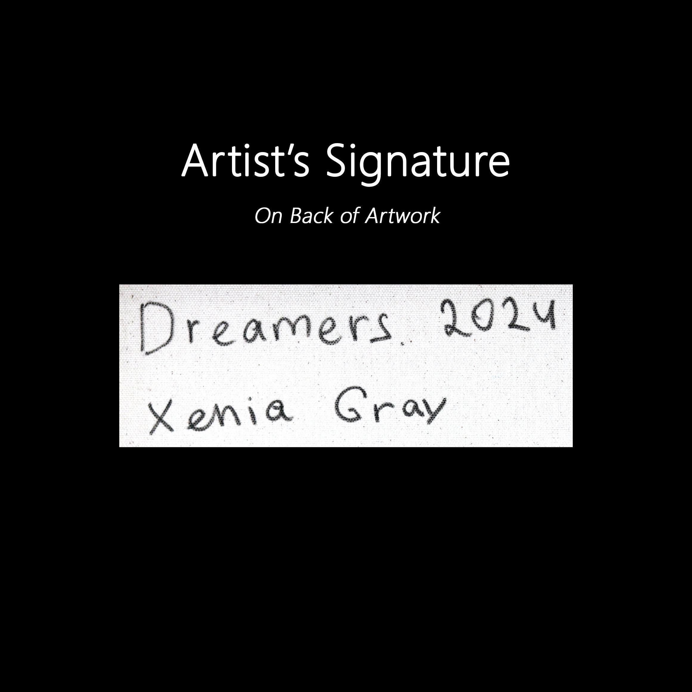 Dreamers - Original Feminine Figurative Abstract Acrylic Painting on Canvas en vente 7