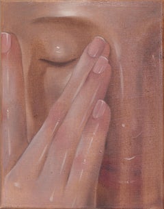 It's Late - Original Dramatic Feminine Figurative Portrait Acrylic Painting