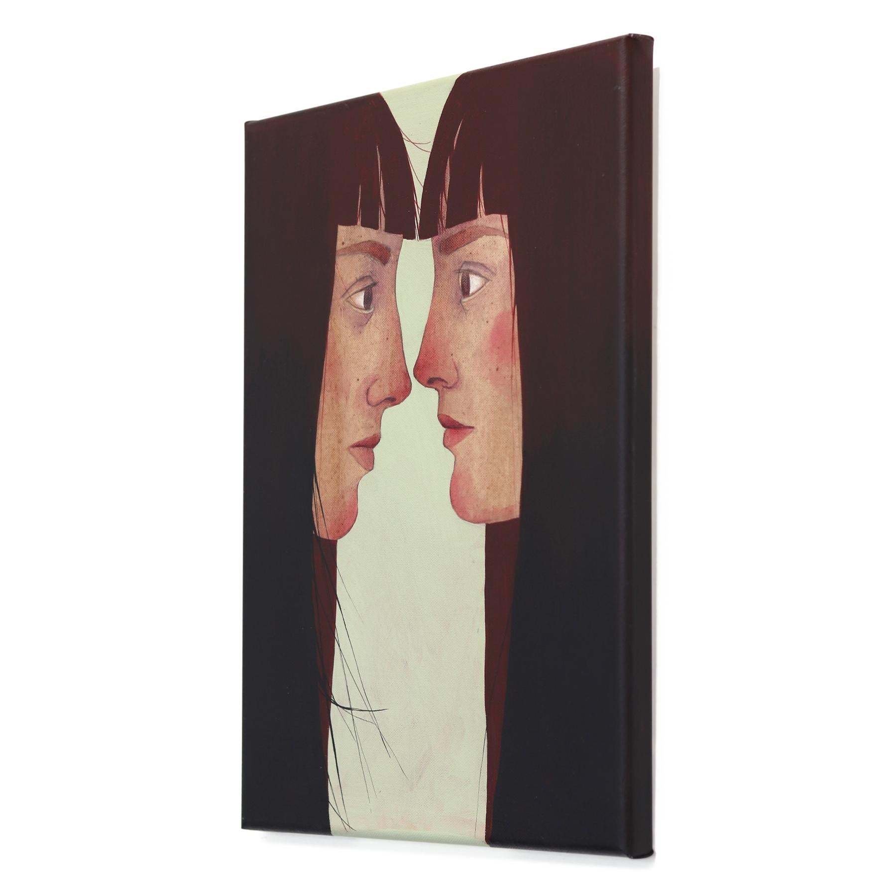 Know Yourself - Original Dramatic Abstract Figurative Portrait Acrylic Painting en vente 1