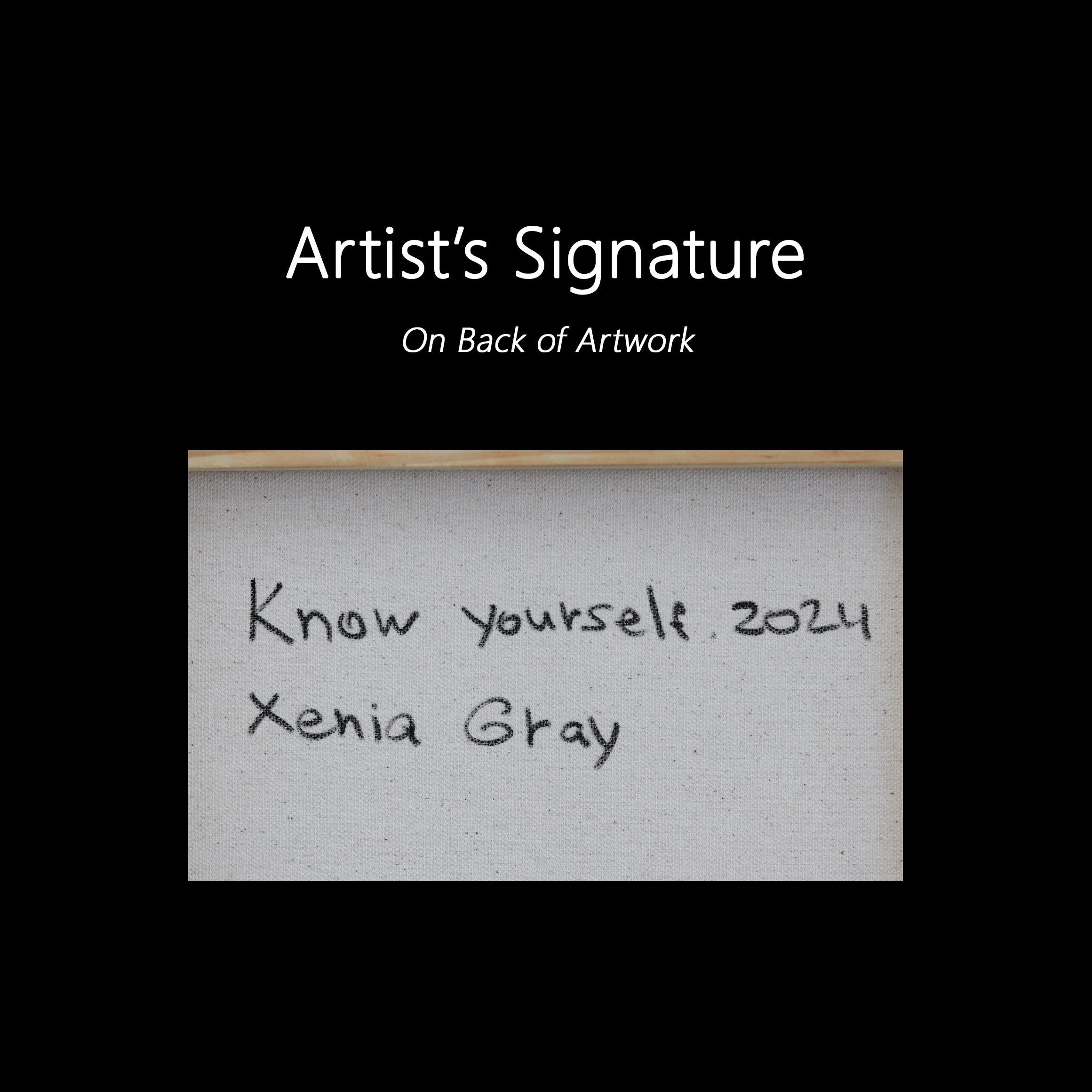 Know Yourself - Original Dramatic Abstract Figurative Portrait Acrylic Painting en vente 6
