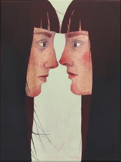 Know Yourself - Original Dramatic Abstract Figurative Portrait Acrylic Painting