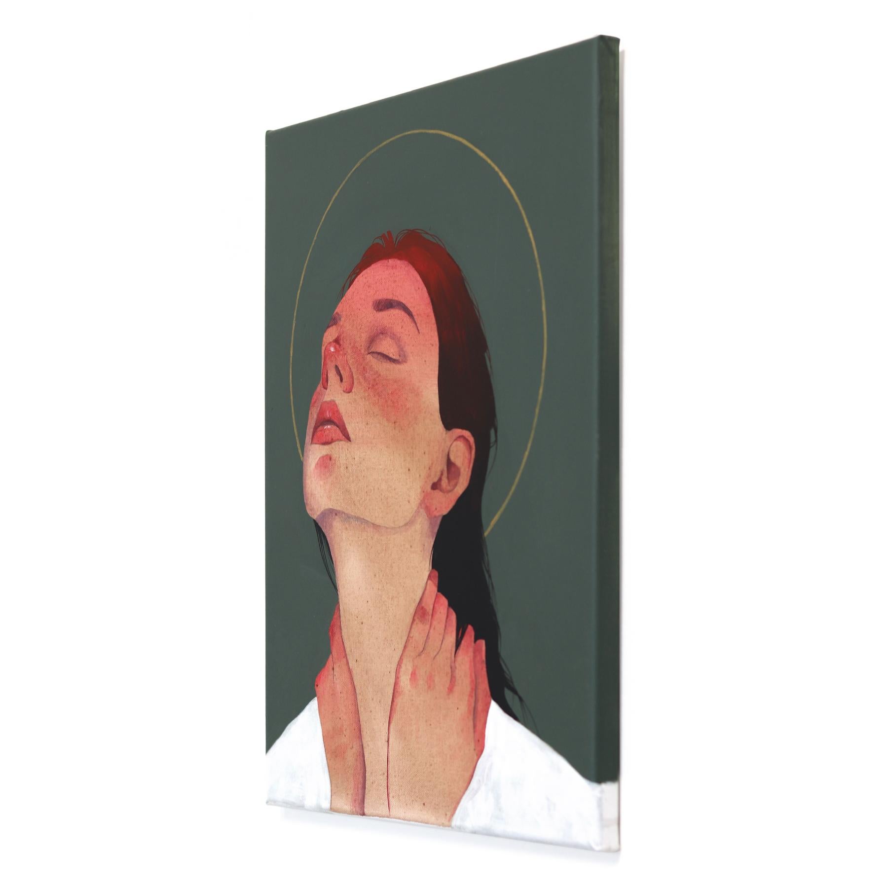 Let Go - Original Dramatic Feminine Figurative Portrait Acrylic Painting en vente 1
